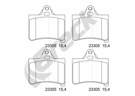 Brake Pad Set, disc brake (23305 00 702 00)