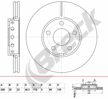 Brake Disc (BR 315 VA100)