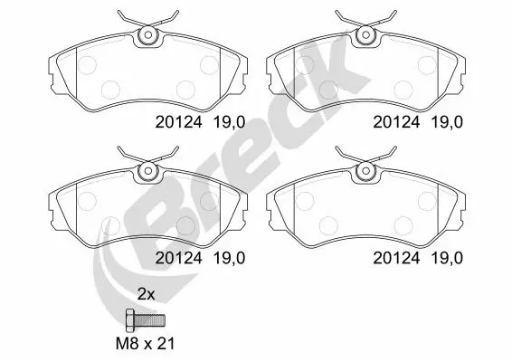 Brake Pad Set, disc brake (20124 00 701 00)