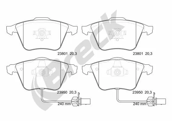 Brake Pad Set, disc brake (23950 00 552 10)