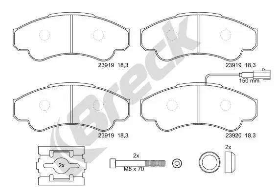 Brake Pad Set, disc brake (23919 00 703 10)