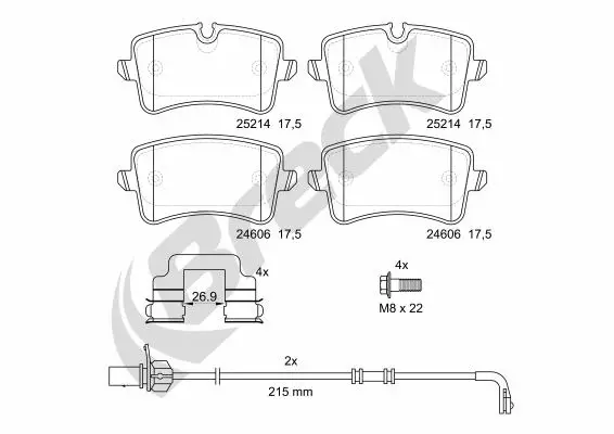 Brake Pad Set, disc brake (25214 00 554 10)