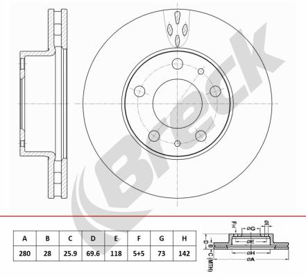 Brake Disc (BR 452 VA100)