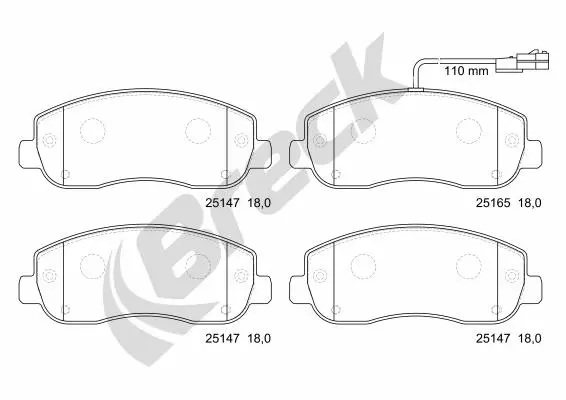 Brake Pad Set, disc brake (25147 00 703 10)