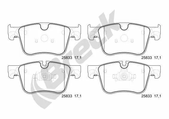 Brake Pad Set, disc brake (25833 00 701 00)