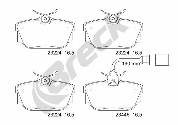 Brake Pad Set, disc brake (23224 00 702 10)