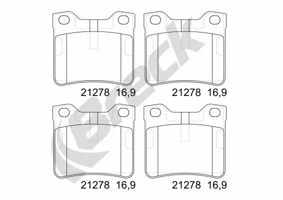 Brake Pad Set, disc brake (21278 10 701 00)