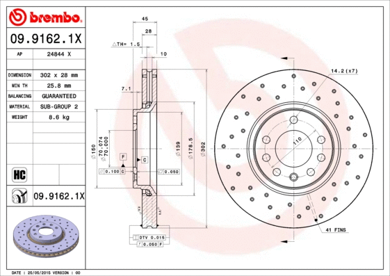 Brake Disc (24844 X)