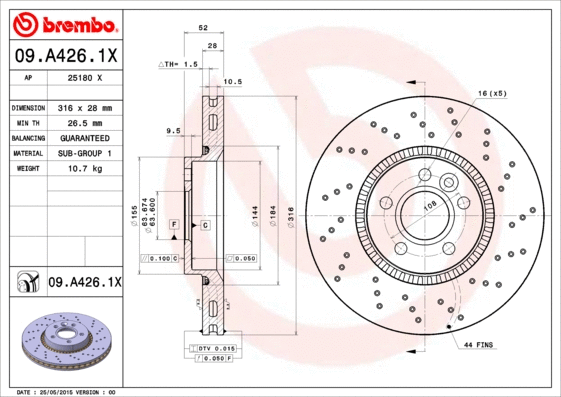 Brake Disc (25180 X)