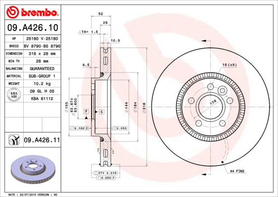 Brake Disc (25180)
