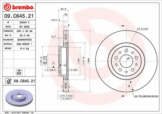 Brake Disc (25642 V)