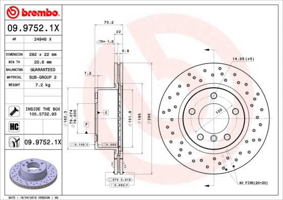 Brake Disc (24946 X)