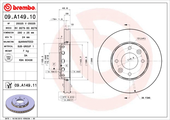 Brake Disc (25025)