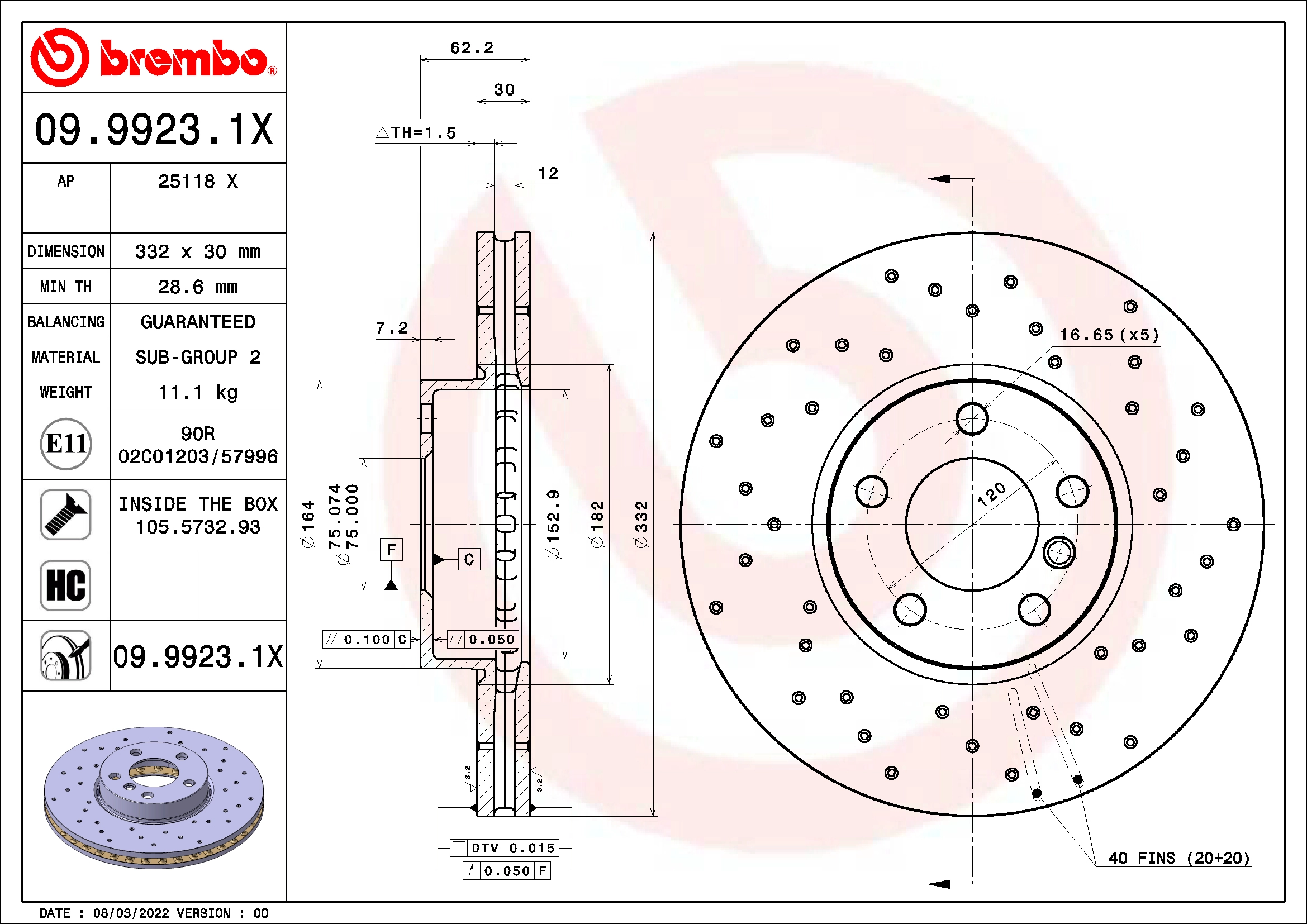 Brake Disc (25118 X)