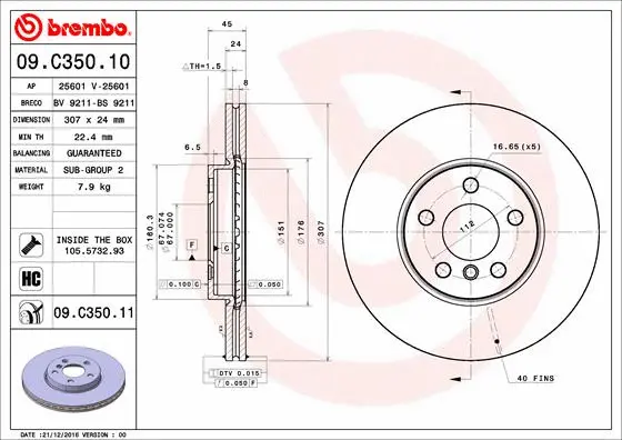 Brake Disc (25601 V)