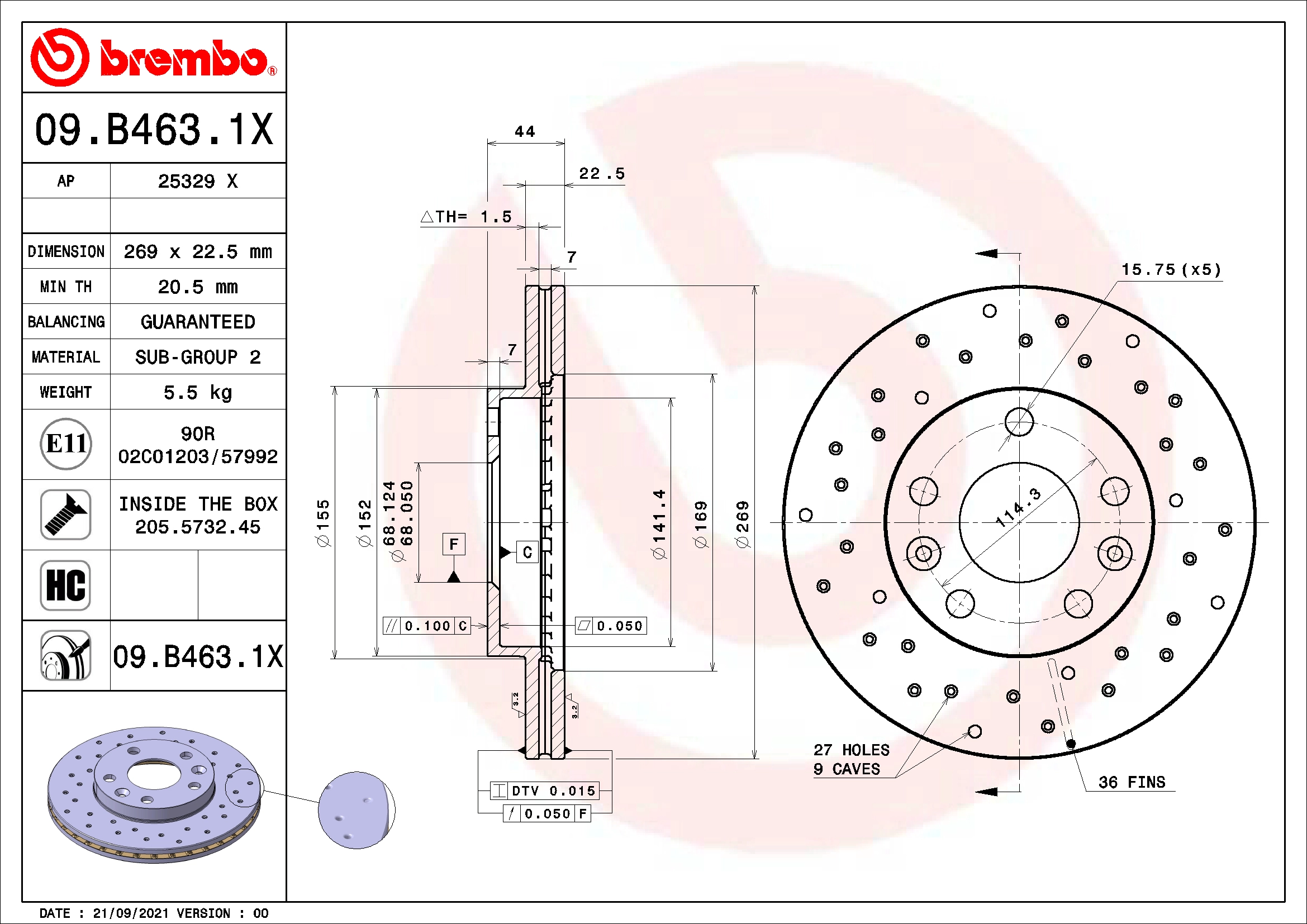 Brake Disc (25329 X)