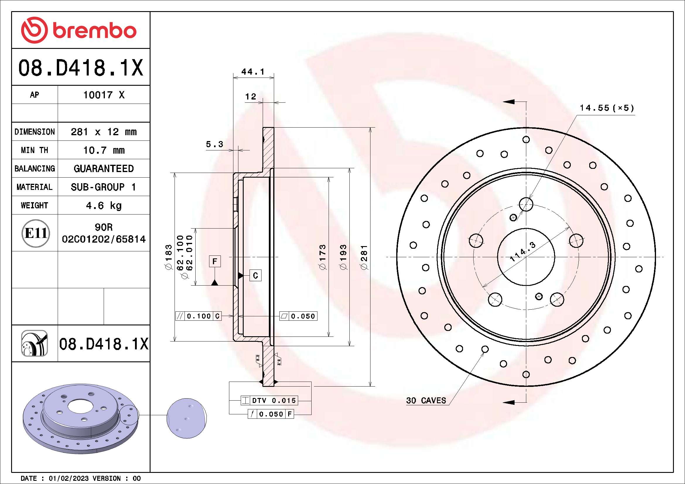 Brake Disc (10017 X)