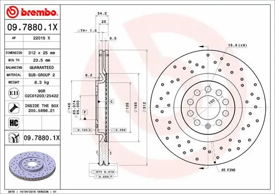 Brake Disc (22015 X)