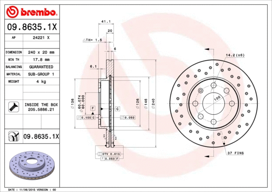 Brake Disc (24221 X)