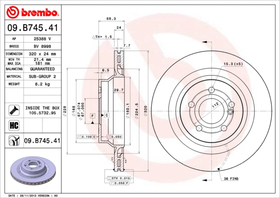 Brake Disc (25388 V)