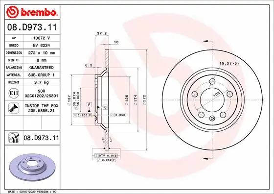 Brake Disc (10072 V)