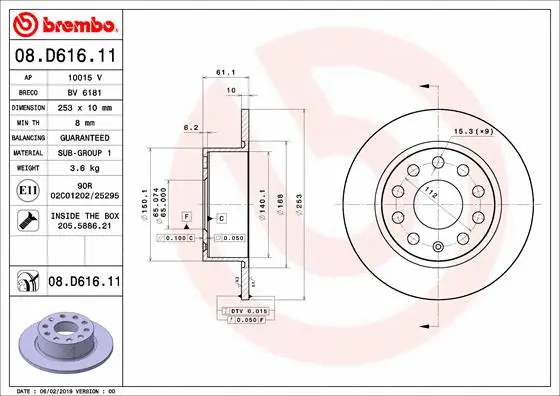Brake Disc (10015 V)