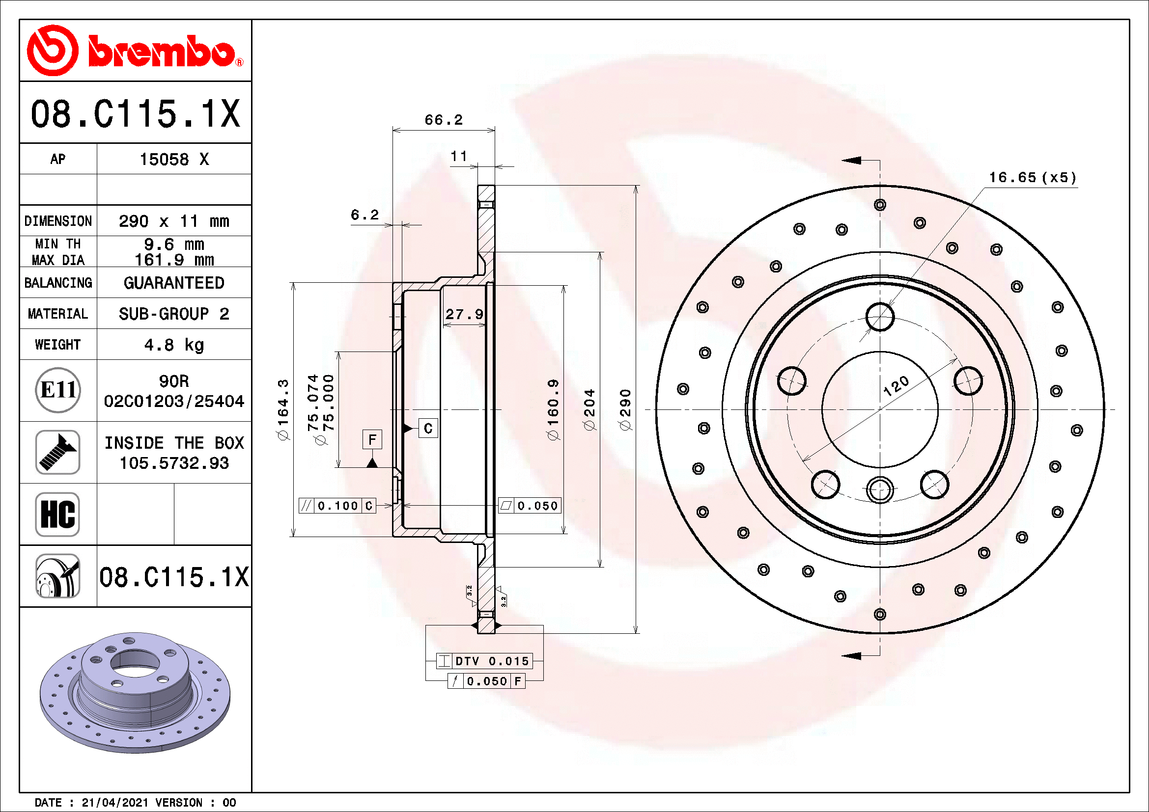 Brake Disc (15058 X)