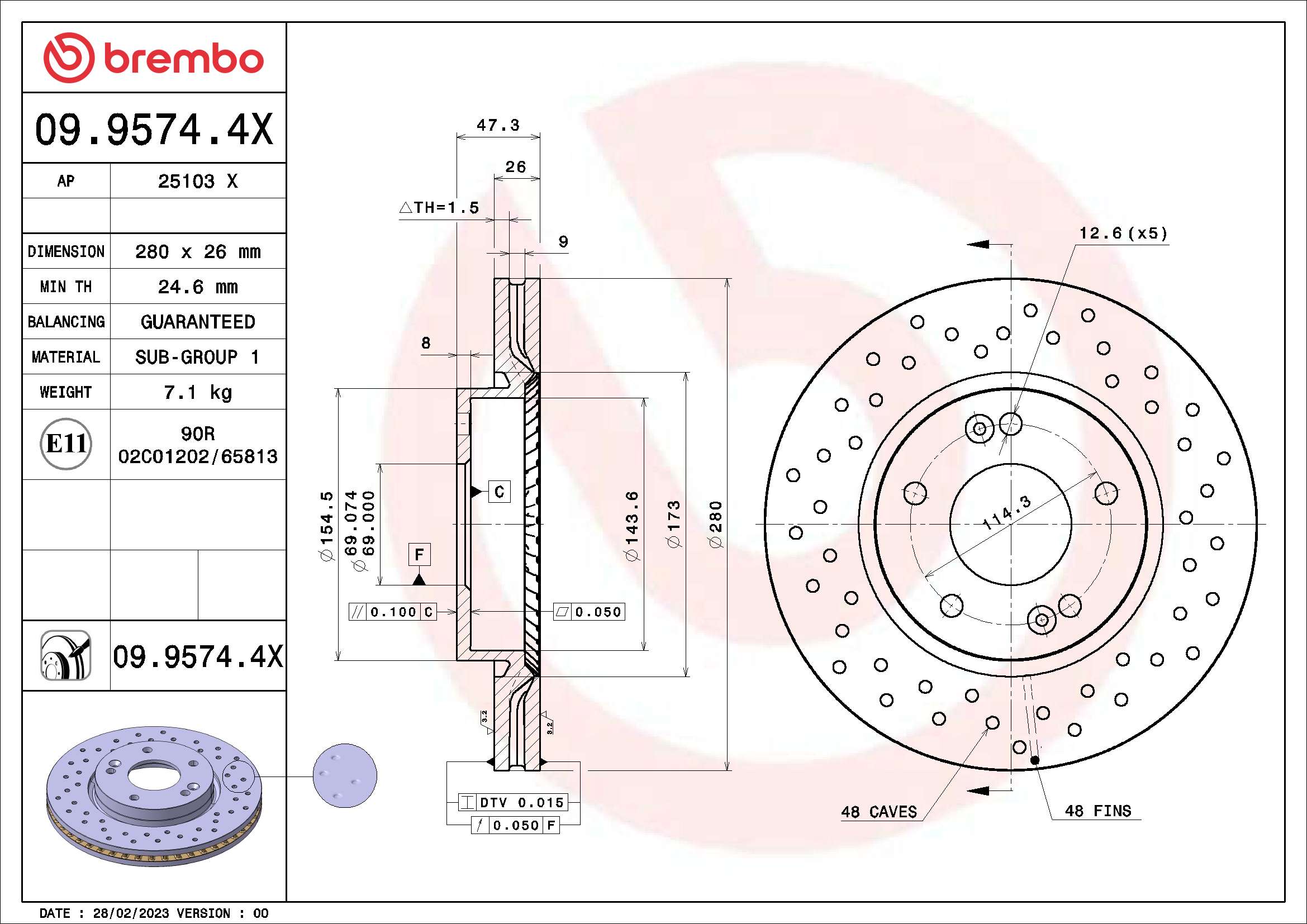 Brake Disc (25103 X)