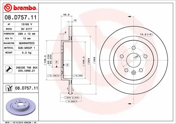 Brake Disc (15185 V)