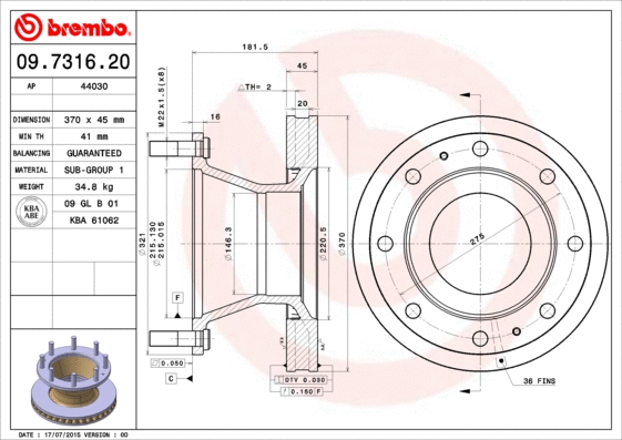 Brake Disc (44030)