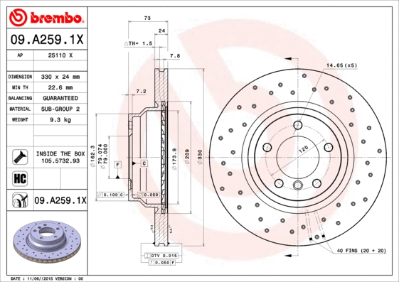Brake Disc (25110 X)