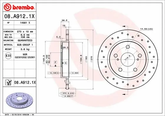 Brake Disc (14981 X)