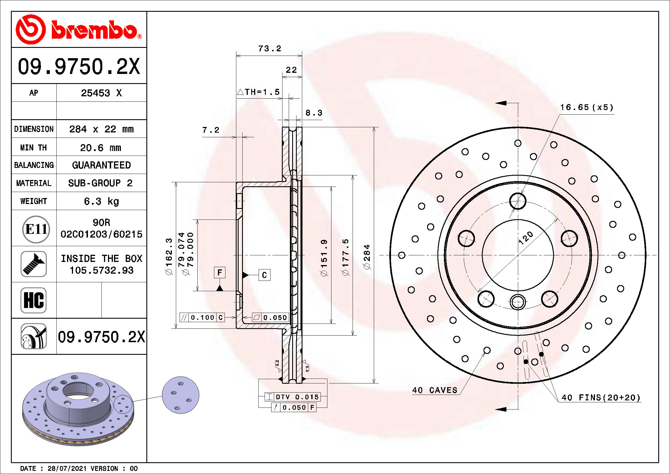 Brake Disc (25453 X)