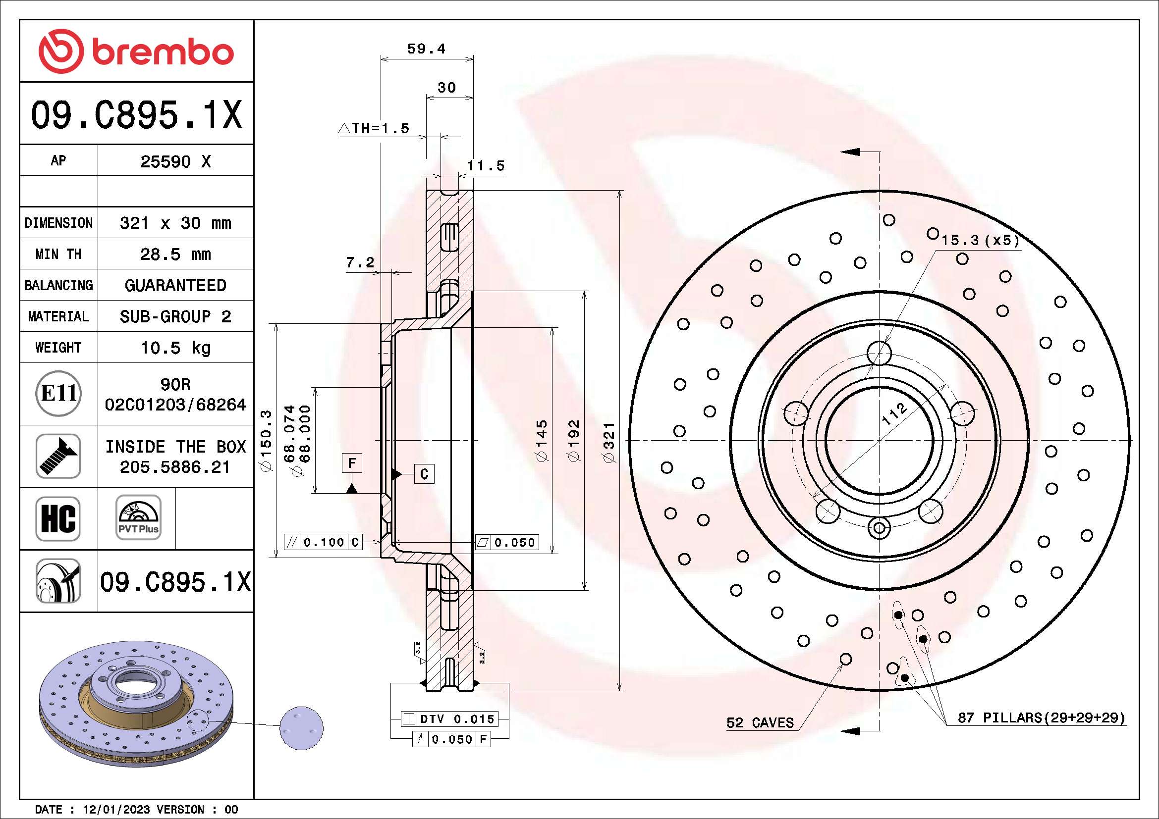 Brake Disc (25590 X)