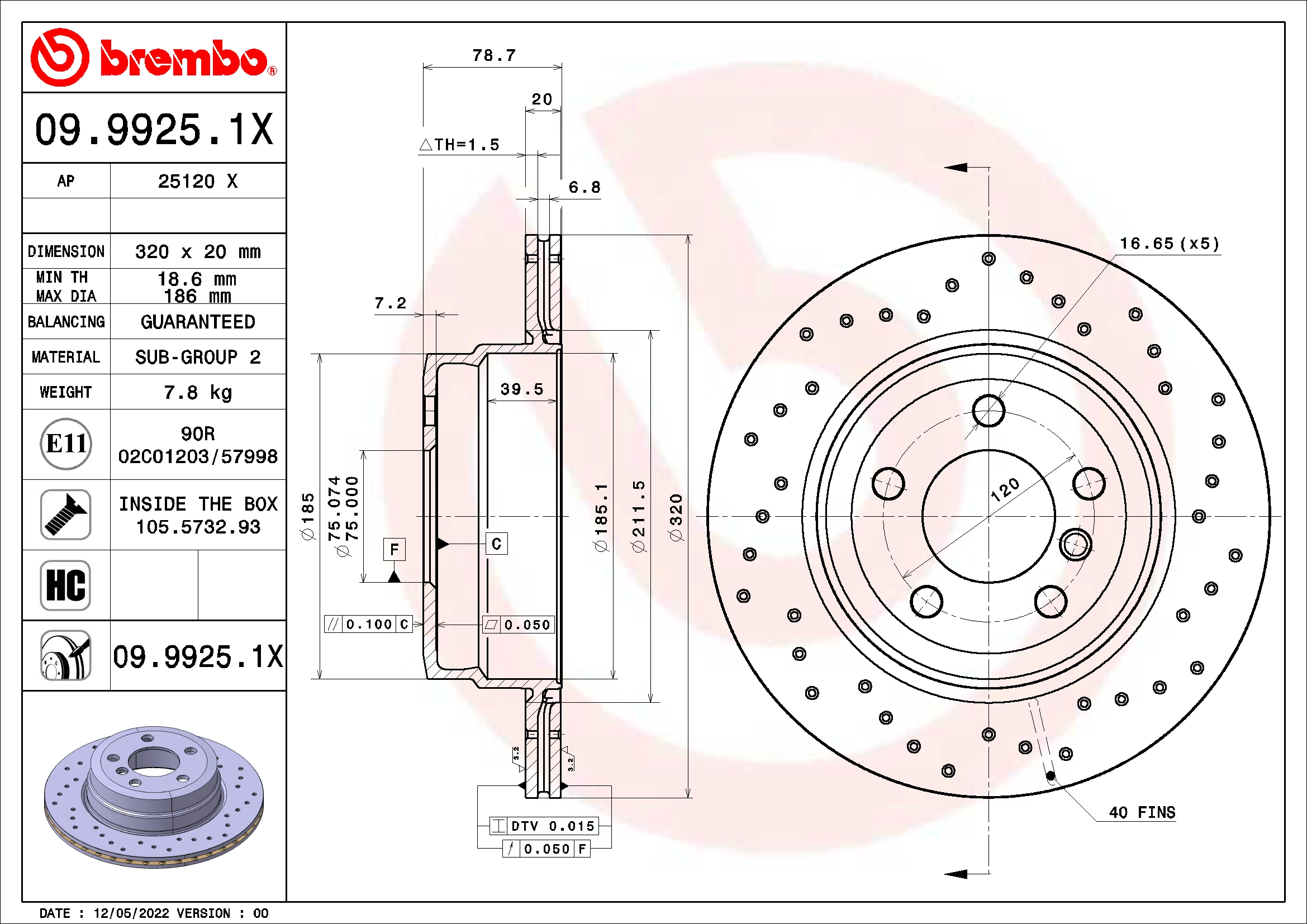 Brake Disc (25120 X)
