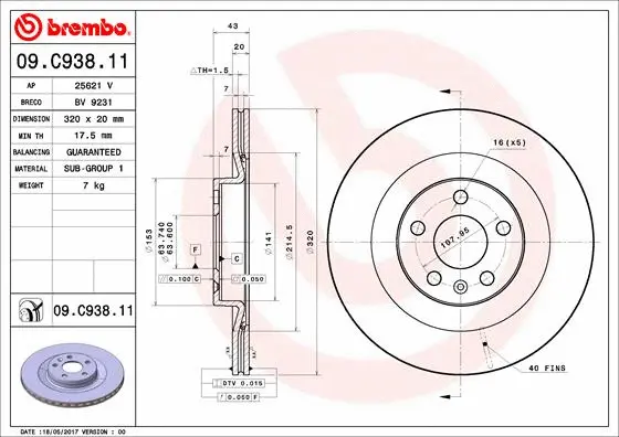 Brake Disc (25621 V)