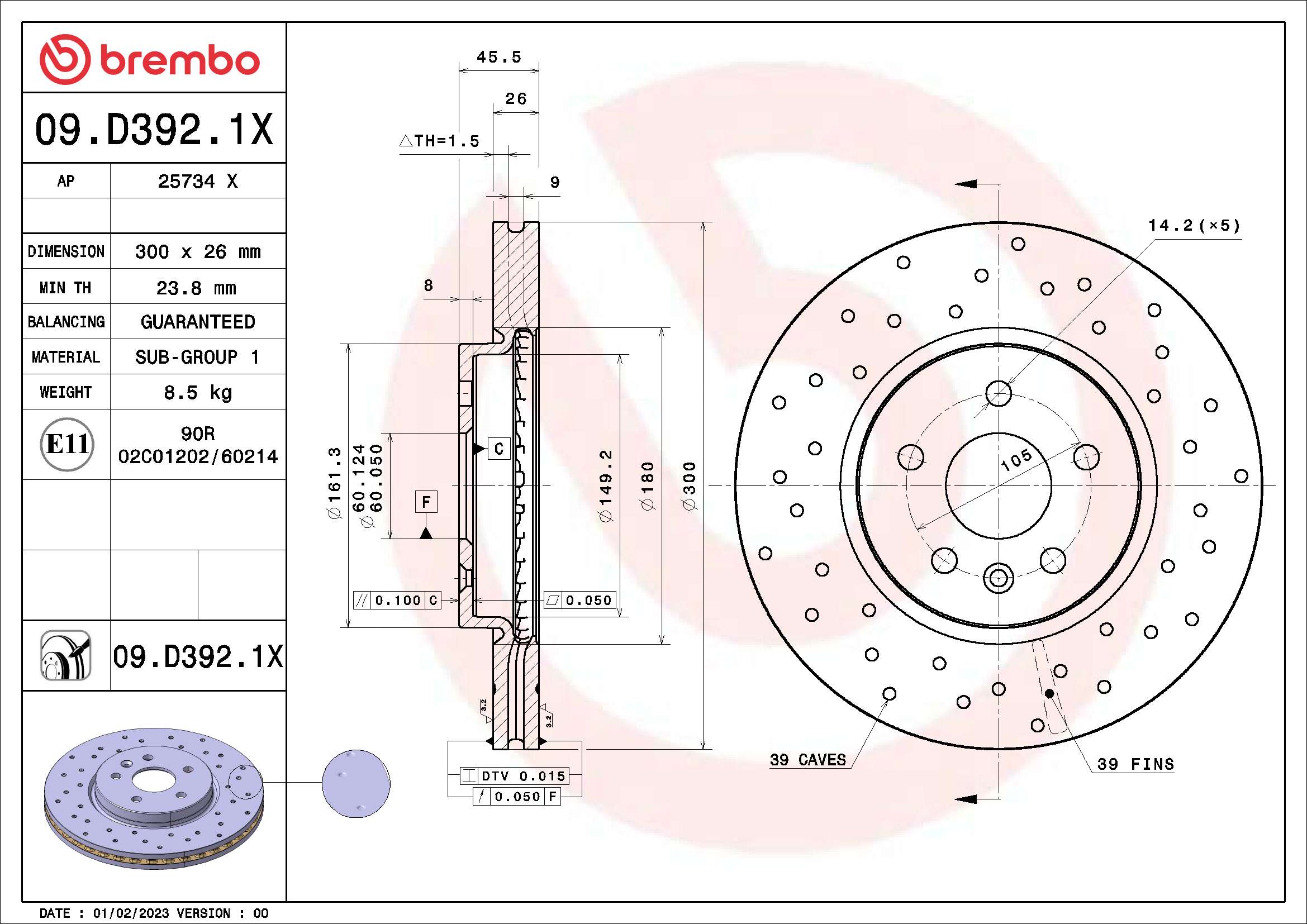 Brake Disc (25734 X)