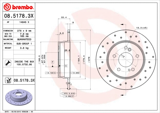 Brake Disc (14845 X)