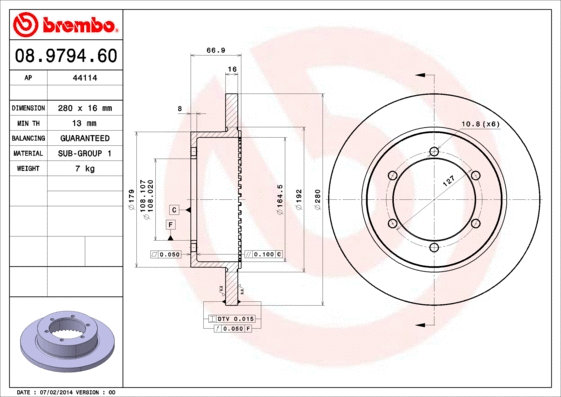 Brake Disc (44114)
