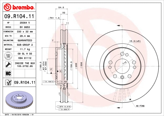 Brake Disc (25064 V)