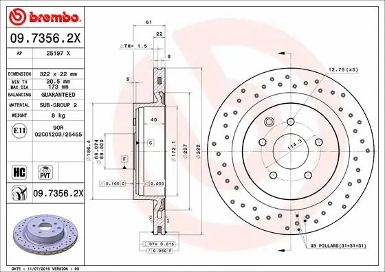 Brake Disc (25197 X)