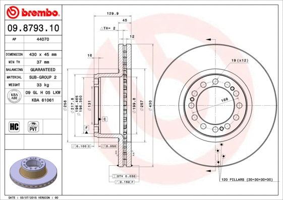 Brake Disc (44070)