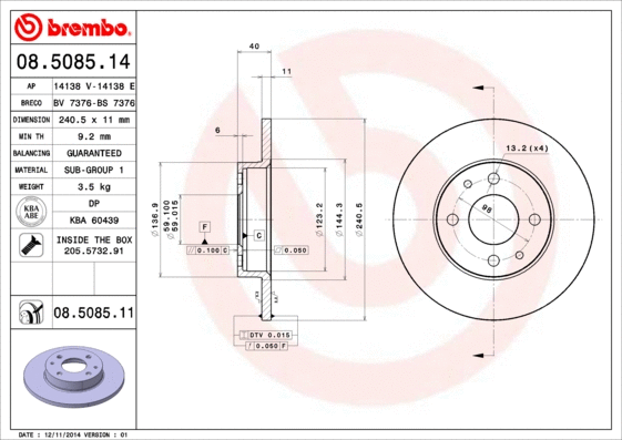 Brake Disc (14138 E)