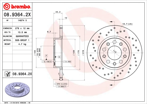 Brake Disc (14874 X)