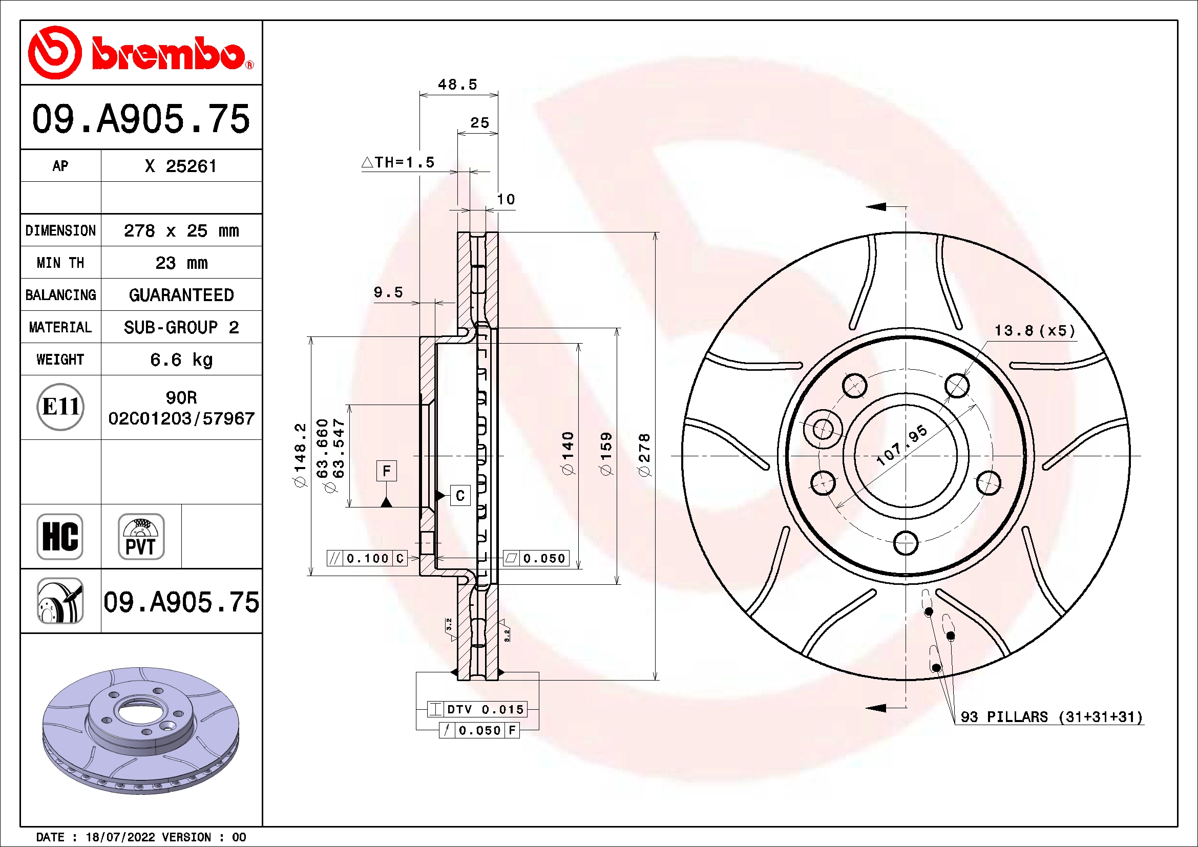 Brake Disc (X 25261)