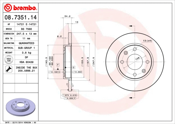 Brake Disc (14721 E)