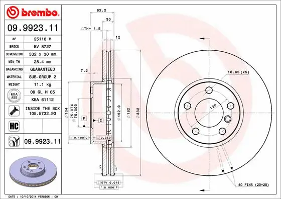 Brake Disc (25118 V)