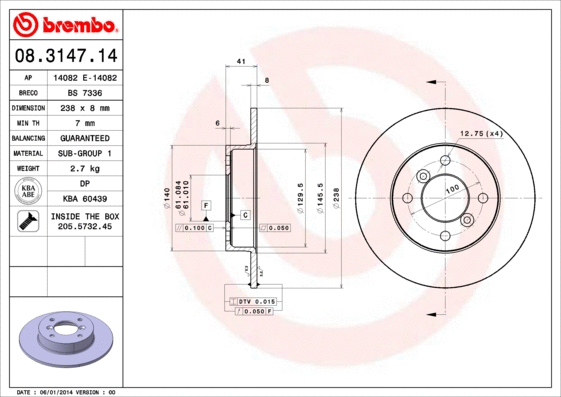 Brake Disc (14082 E)