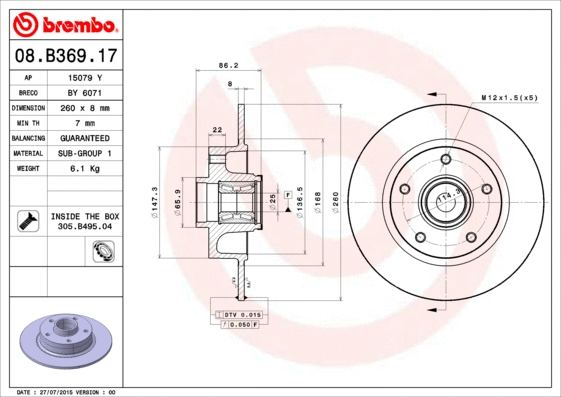 Brake Disc (15079 Y)