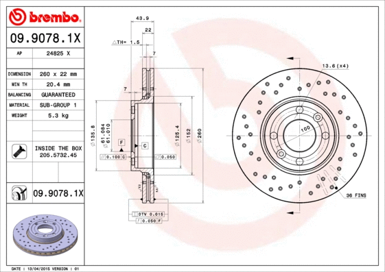 Brake Disc (24825 X)